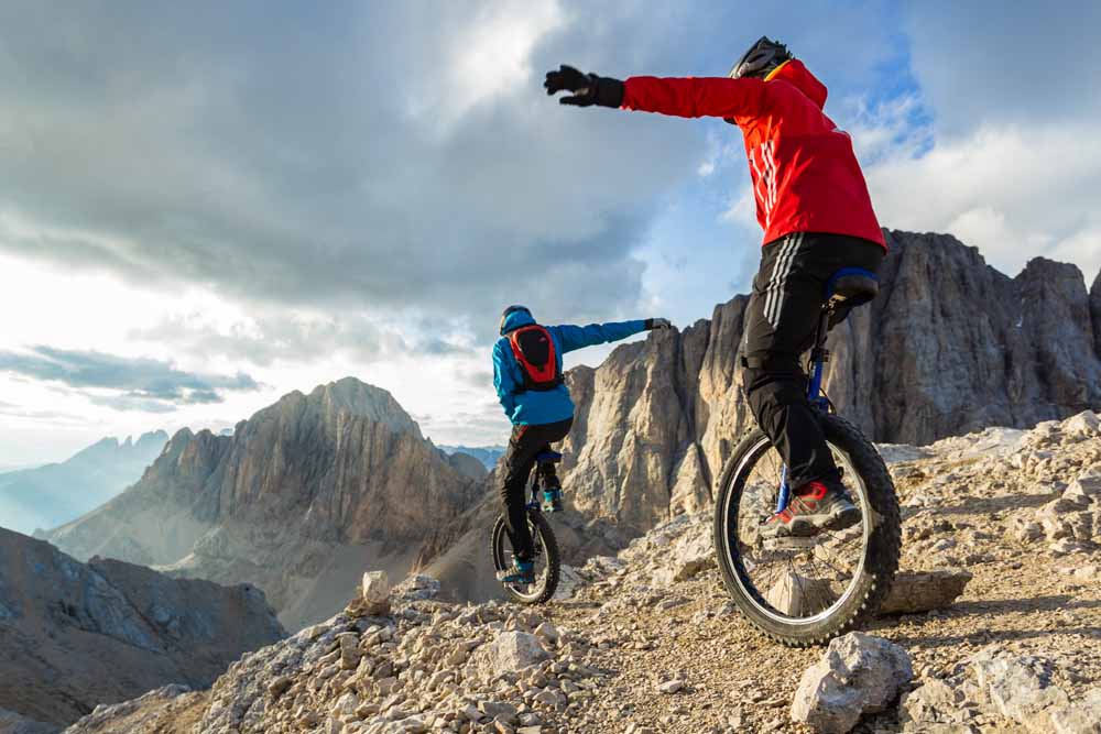 Outdoorsportsteam 2012 - Descent from a three thousand-metre peak on a unicycle  - 6min Highlight