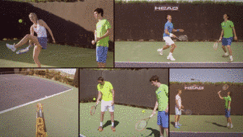 "Frame & Play" - Tennis Trick Shots